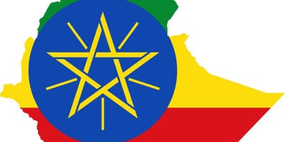 Карта на Етиопија знаме