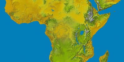 Карта на Етиопските висорамнини на светот