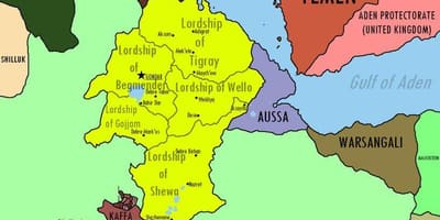Карта на Етиопската империја