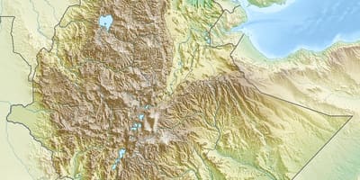 Карта на Етиопската планините