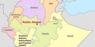 Addis ababa Етиопија мапата на светот