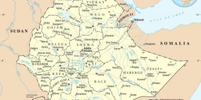 Политичката карта на Етиопија